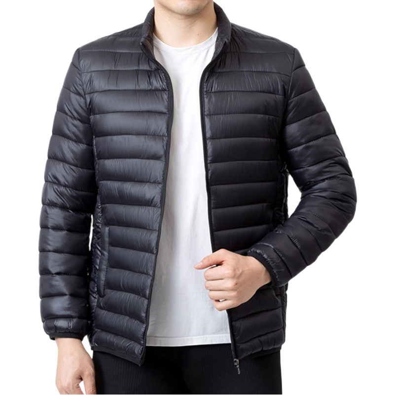Chaqueta Acolchada Corta para Hombre, Poliéster, Térmico, Bolsillos Múltiples, para Uso Casual image 1