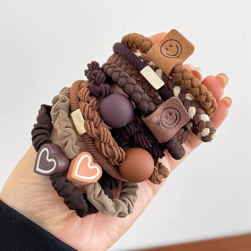 Lazo para el cabello de cola de caballo alto, goma de otoño e invierno simple, cuerda para la cabeza duradera de alta elasticidad, cuerda para el cabello para mujer, cuerda para el cabello, anillo para la cabeza de oso, accesorios para el cabello