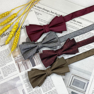 Bow Tie Groom Host Men's Business Formal Dress Wedding Wedding Accessories Suit Solid Color Bow Tie