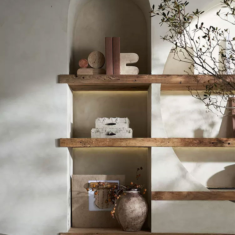 家居网红民宿装饰书档摆件房间布置软装搭配设计侘寂风书柜装饰品