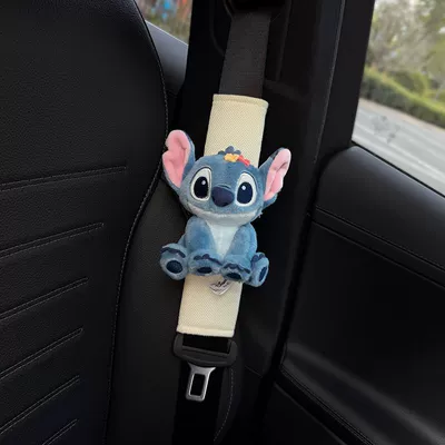 Other Automotive Interior Supplies — Car Seatbelt Shoulder Pad - cute-stitch-white-shoulder-pads