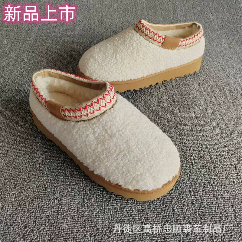 2025 новых тапочек Tasman Teddy из вельвета, этнический стиль, толстая подошва, экспорт больших размеров, горячий тренд