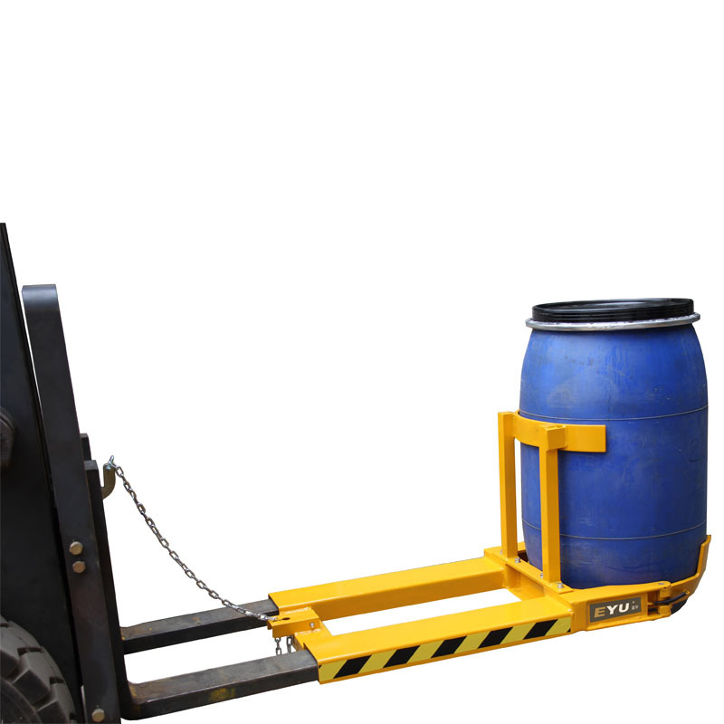 DG400叉车用抱式油桶夹单桶抓桶器200升法兰铁箍桶夹具夹桶设备
