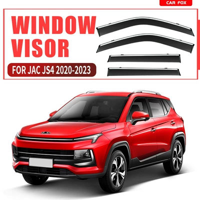 Applicable to Jianghuai JAC JS4 Window visor Window rain shield rain visor rain eyebrow [overseas]] (Rain shield) - standard-packaging-without-logo-jac-js4-mk1-2020-pc-silver-bright-strip-window-rain-shield