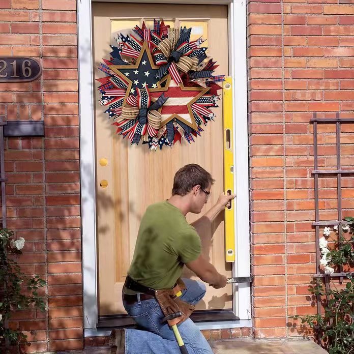 Día de la independencia del hogar transfronterizo guirnaldas de estrellas patrióticas colgadas en la pared atmósfera de vacaciones decoración colgantes al por mayor