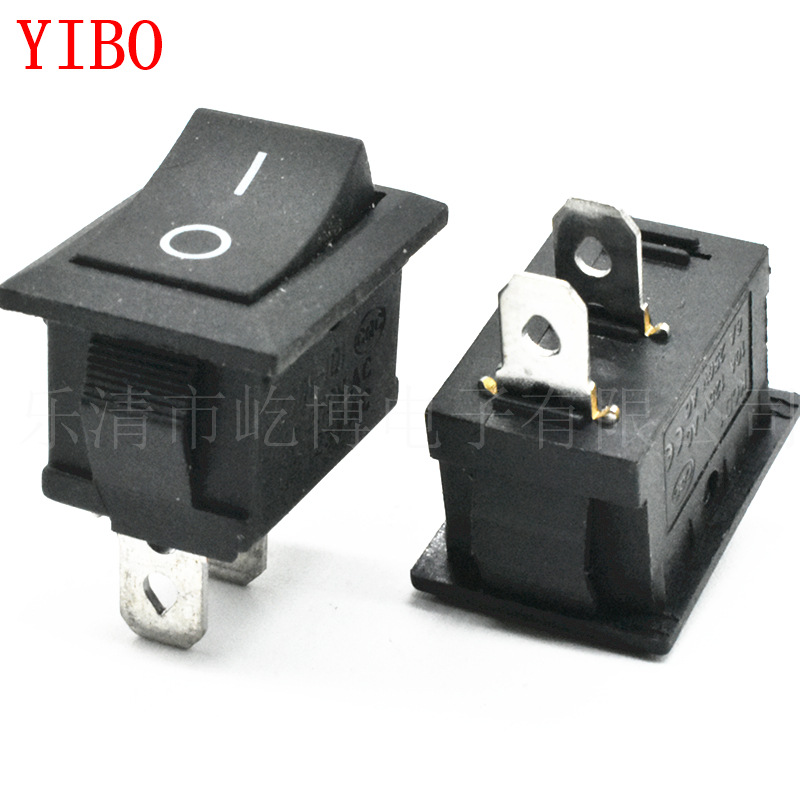 船型开关 KCD1 两脚两档 斜面 0.6脚 15*21 全铁脚 电源开关
