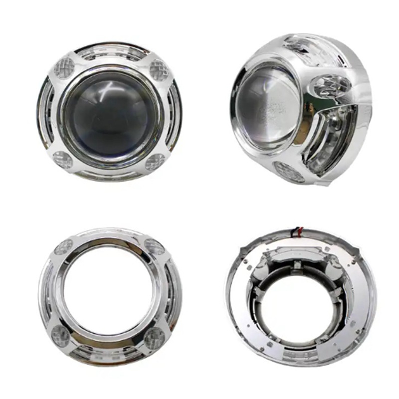 3 pulgadas Paramela cubierta de doble luz lente de ángel ojo accesorios de cubierta decorativa de luces de automóviles