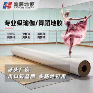 翰辰舞蹈瑜伽地胶垫pvc塑胶地板批发拉丁芭蕾舞教室家用防滑卷材