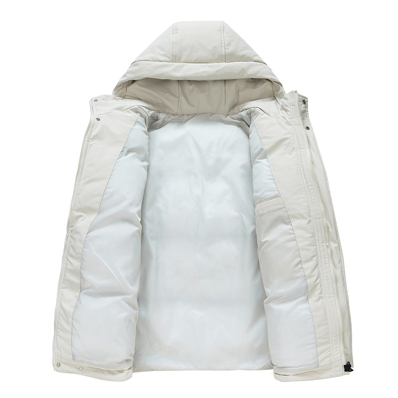 Abrigo de algodón acolchado abrigo de hombre Otoño e Invierno 2023 nueva marca de moda engrosada cálida chaqueta de algodón acolchado ropa superior abajo abrigo de algodón acolchado