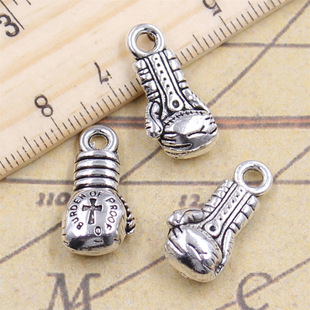 Ancient Silver Boxing Gloves DIY Jewelry Accessories Pendant Charm Necklace Bracelet Pendant