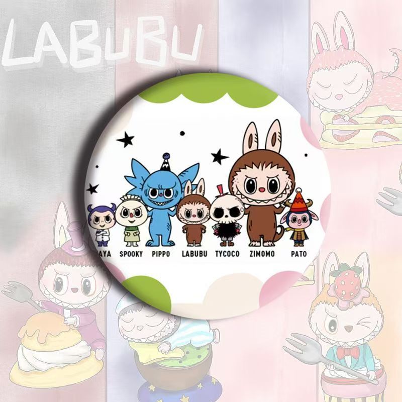 LABUBU ラブブバッジアニメ漫画バーブックバッグ装飾ペンダント 58 ミリメートルバッジペンダント周辺機器|undefined