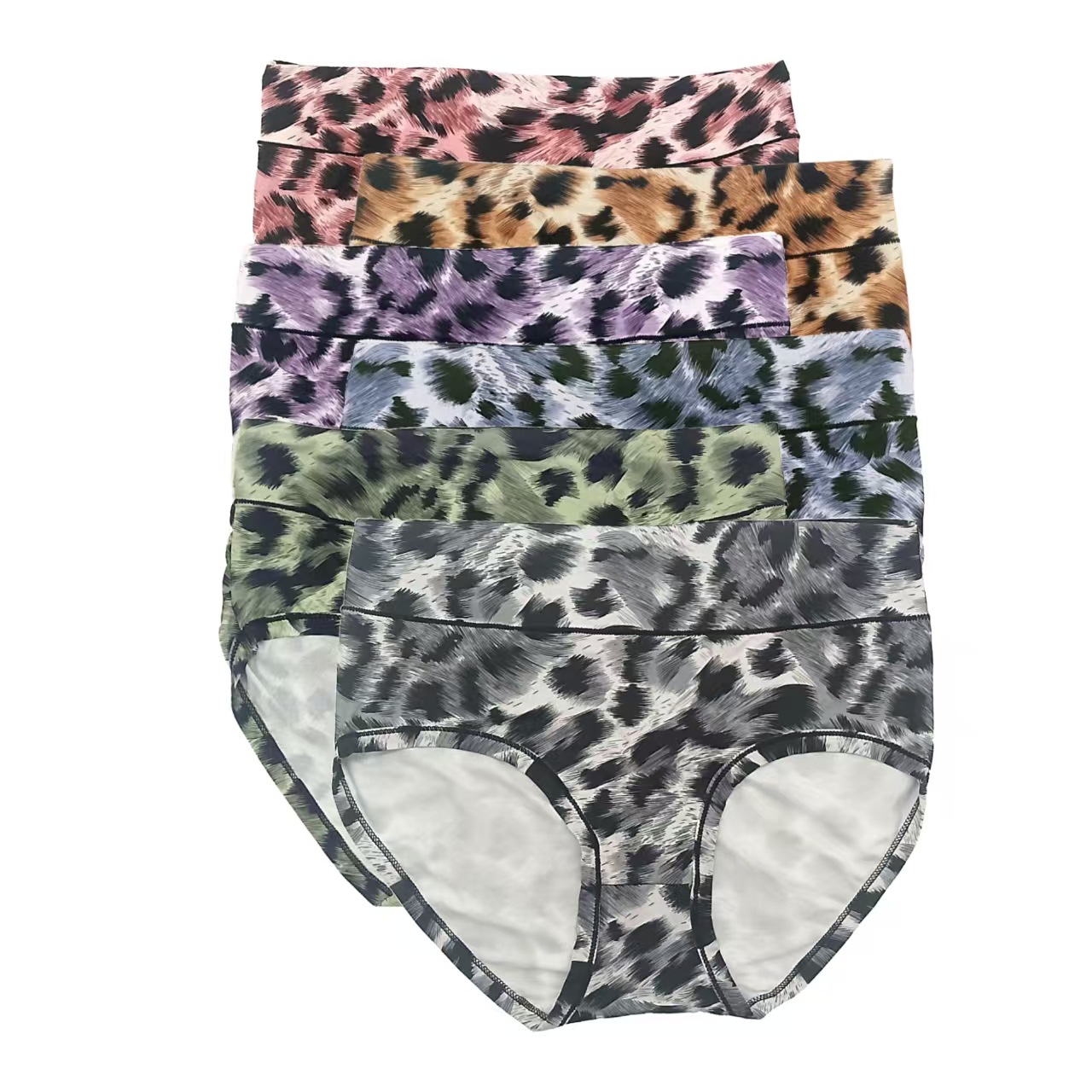 Factory Direct Sales Specializes in European and American Style Colorful Sexy Leopard Print Large Size Women's Underwear Sold on Cross-Border Platforms