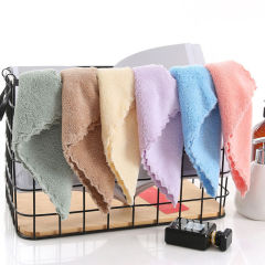 10 Pack High-Density Coral Fleece Children's Face Towel Soft and Comfortable Cleaning Towel with Logo