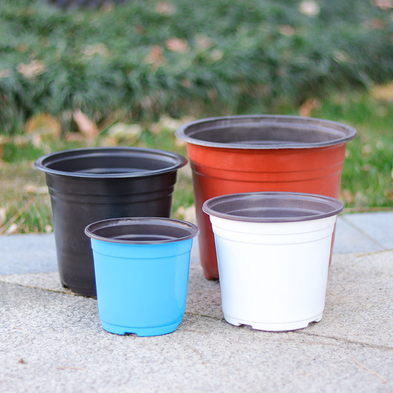 plastic two-color simple disposable flowerpot