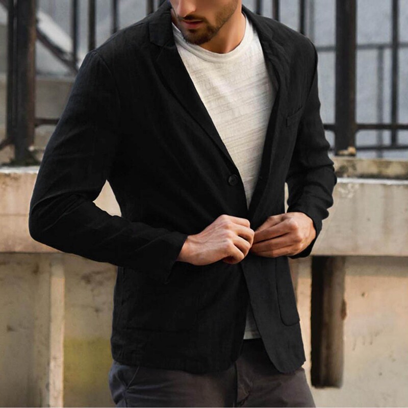 Men's clothing trade Four Seasons Cotton and Linen Casual Suit Jacket Loose Thin Men's Simple Suit Men's clothing trade Four Seasons Cotton and Linen Casual Suit Jacket Loose Thin Men's Simple Suit