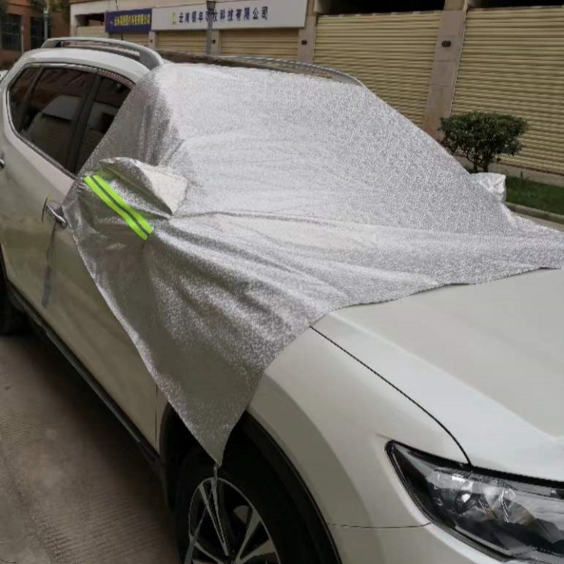 Auto invierno nieve logotipo nieve engrosamiento delantero anticongel aislamiento térmico ropa de automóvil sombra de fábrica cabello recto