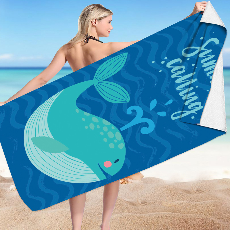 Cross-border exclusive ultra-fine fiber square beach towel towel square towel 3D digital printing animal series Cross-border exclusive ultra-fine fiber square beach towel towel square towel 3D digital printing animal series