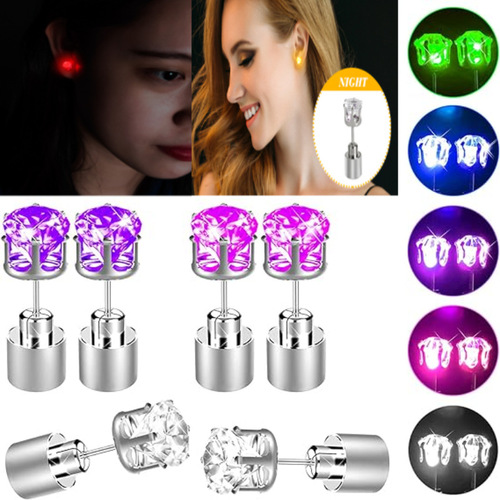 Christmas LED luminous earrings zircon earrings bar nightclub party trendy led luminous earrings factory