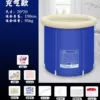 Inflatable 70x70-bathtub+bath salt+cushion+bath brush+petals