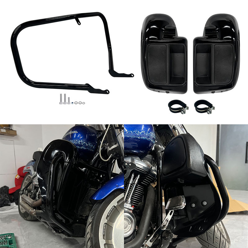 Harley Softail 18Th Anniversary Street Fighter Fat Boy Breakthrough Successor Fat Boy Front Bumper Leg Guard Windshield Leg Guard Bag