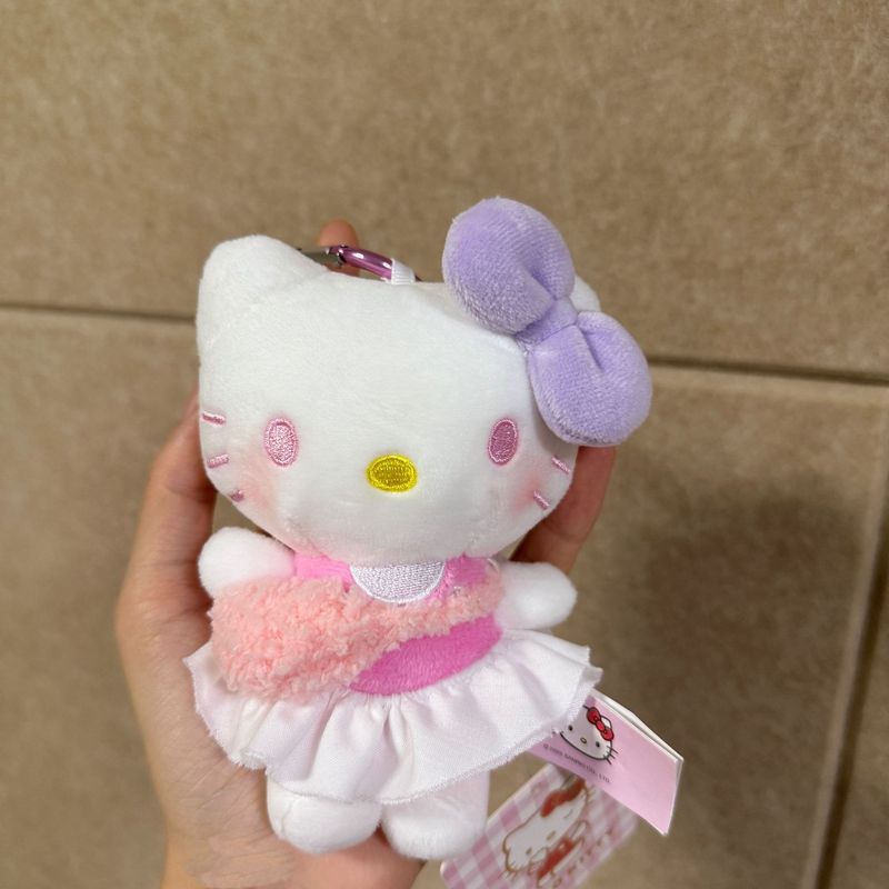 正版kt挂件HelloKitty三丽鸥毛绒公仔玩偶钥匙扣可爱包挂饰礼物|undefined