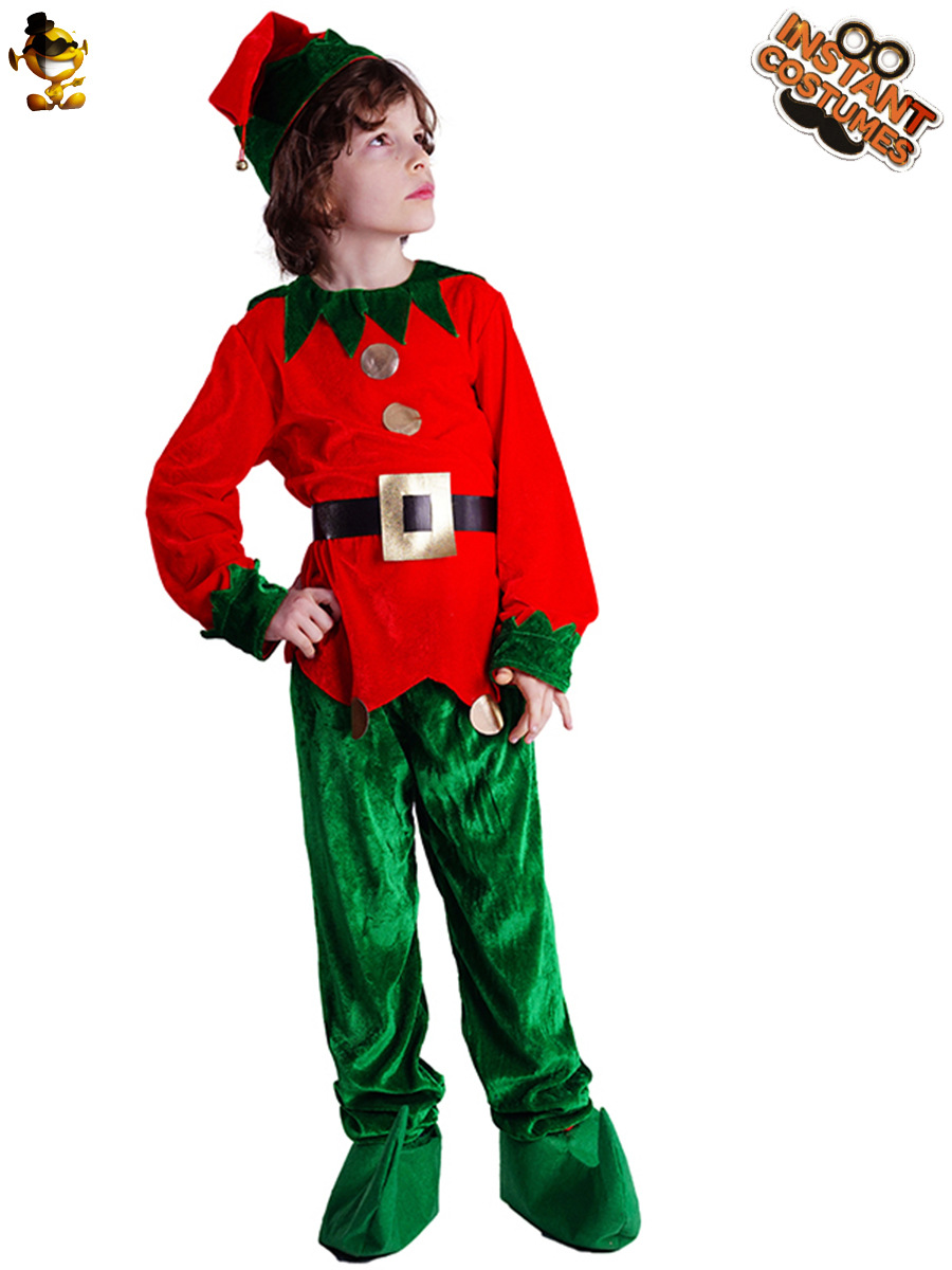 Fiesta disfraz fiesta disfraz Verde Navidad niño niña Rojo Navidad vestido mascarada