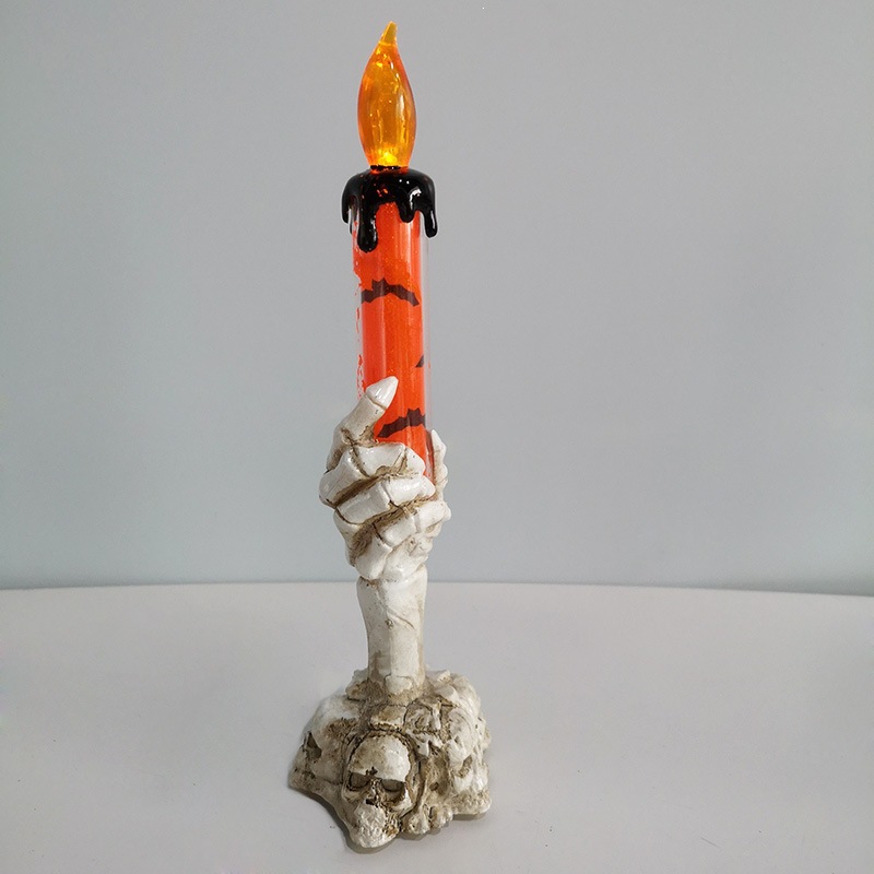 Halloween lámpara de vela de mano fantasma lámpara de esqueleto lámpara de calabaza props decoración lámpara LED lámpara de vela electrónica vela image 5