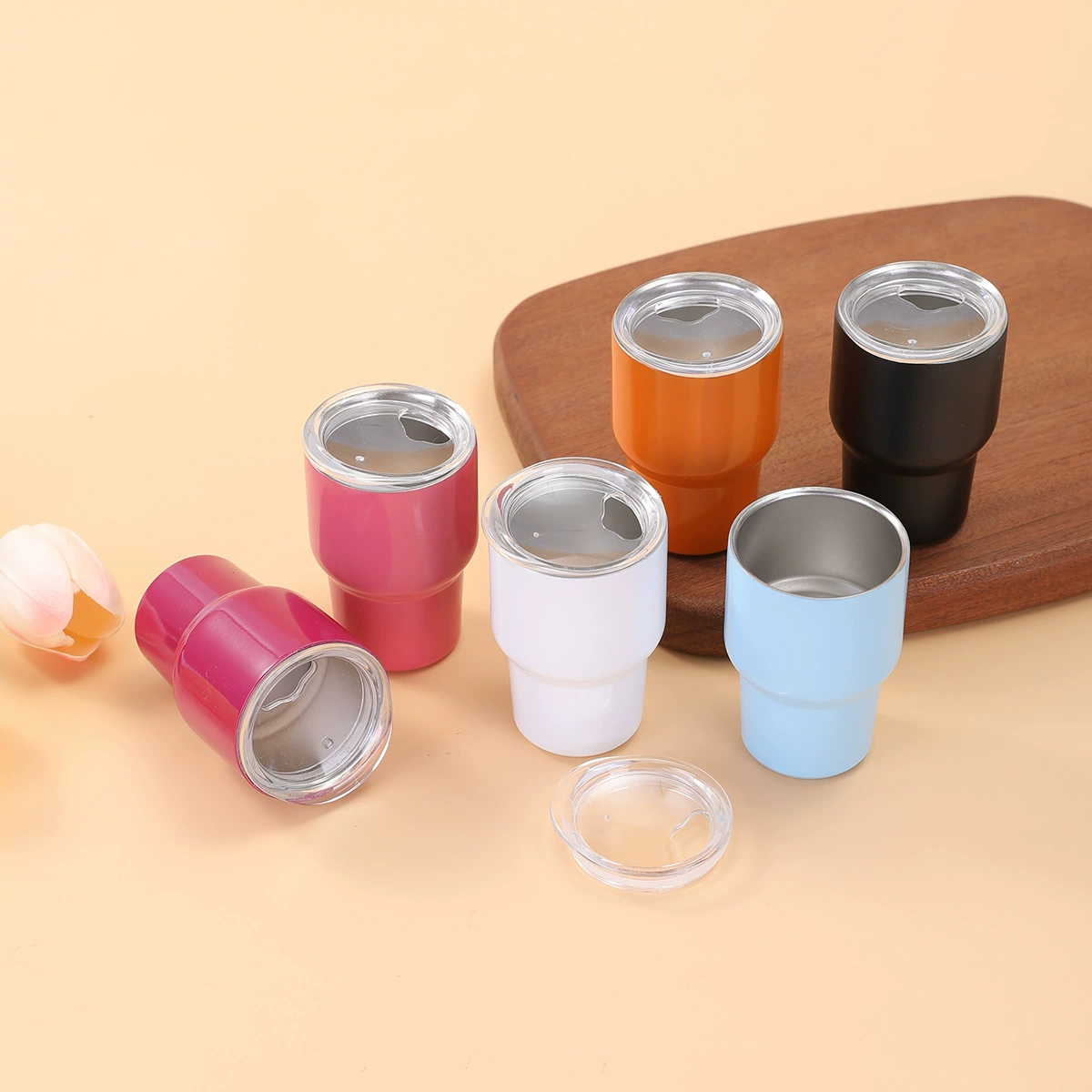 Маленькая вакуумная двойной стенки shot glass из нержавеющей стали, 2 oz, нержавеющая сталь AISI 304