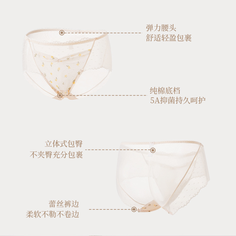 Patente de gama alta contra encaje sexy nueva primavera y verano nuevo de alta gama cómodo encaje transpirable para mujeres