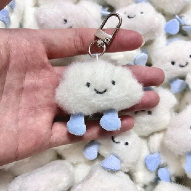 Bolsa de muñeca de peluche colgante llavero adorable broche accesorios llavero joyas colgante de peluche bolso escolar