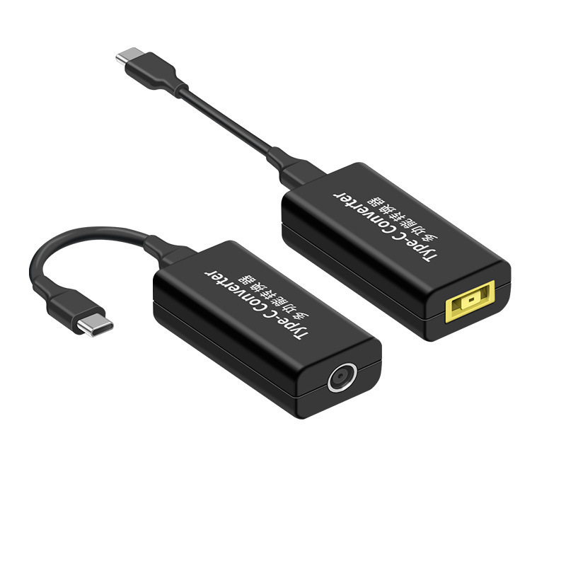 Laptop Power Supply Dc5521 to Type-C Converter Pd65W Square Port 7.9*0.9 to Usbc Charging Conversion