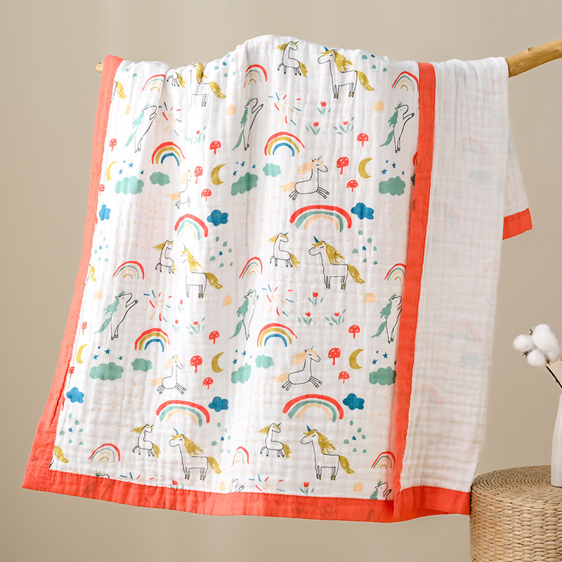 Gauze bath towel 110*110cm baby bath towel cotton high density six-layer gauze cotton baby quilt blanket Gauze bath towel 110*110cm baby bath towel cotton high density six-layer gauze cotton baby quilt blanket