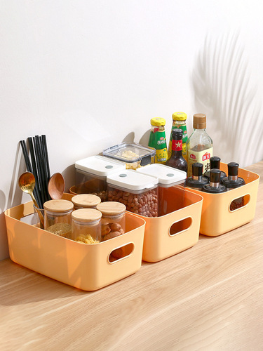 Plastic storage box desktop large storage box cosmetics sundry organization dormitory storage box storage basket wholesale