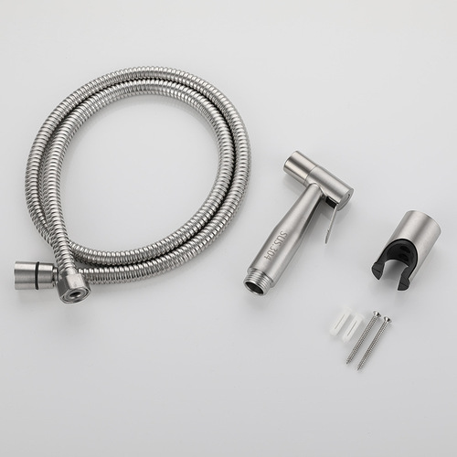 Cross-border foreign trade toilet companion bidet spray gun set high pressure booster nozzle toilet spray gun 304 stainless steel