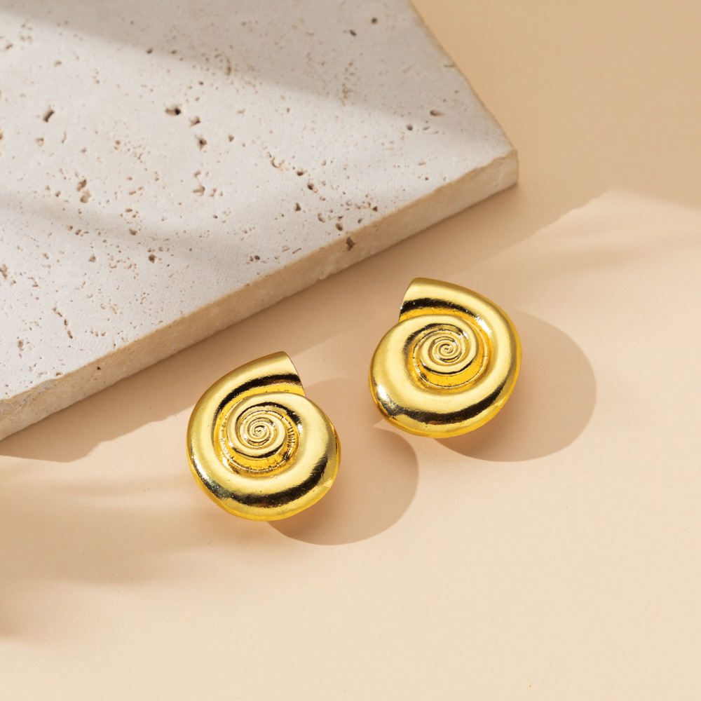 15g Weight 304 Stainless Steel Ear Needle Material Ear Studs Classification 1 Pair Quantity Daily, Street, Shopping Occasion Alloy Material Starfish, Conch Pattern All Seasons Season Women's Gender Irregular, Plating Design Marine Style, Modern Style Style 1 Pair Marine Style Modern Style Starfish Conch Irregular Plating Alloy Ear Studs 9