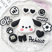 卡通软胶立体大号小狗DIY配件 大耳朵狗狗拖鞋包包装饰批发小红书