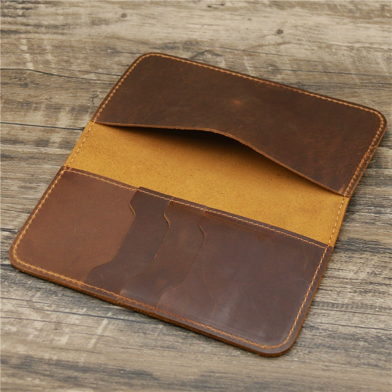 Long wallet, card holder, storage system, genuine leather