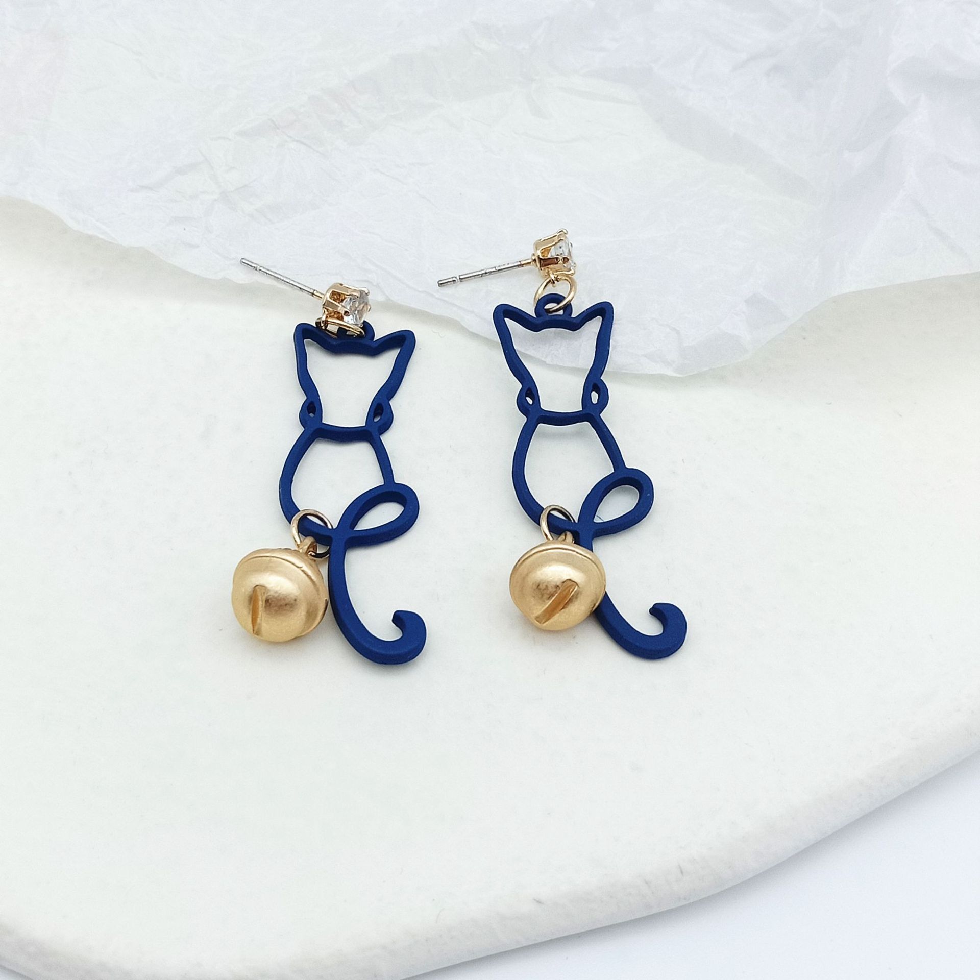 Simple Style Cat Alloy Stoving Varnish Drop Earrings display picture 5