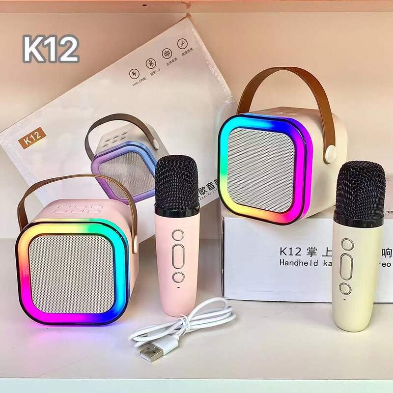 K12 Bluetooth Speaker Microphone Outdoor Live Broadcast Home Cross-Border Popular Bluetooth Speaker Portable Mini Smart Speaker