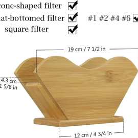 木质咖啡滤纸收纳盒扇形收纳盒家用桌面整理盒咖啡用具收纳架
