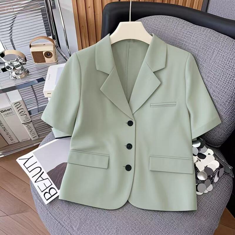 2026 New Summer Thin Short-Sleeved Small Suit Jacket for Women, Loose Casual Versatile Design Workwear Blazer 2026 New Summer Thin Short-Sleeved Small Suit Jacket for Women, Loose Casual Versatile Design Workwear Blazer
