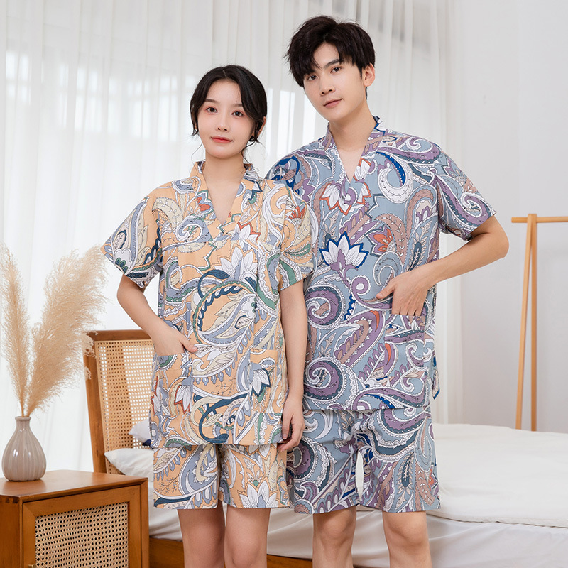 高档汗蒸服女式纯棉洋气可爱情侣款桑拿服大码加肥汗蒸浴服男批发
