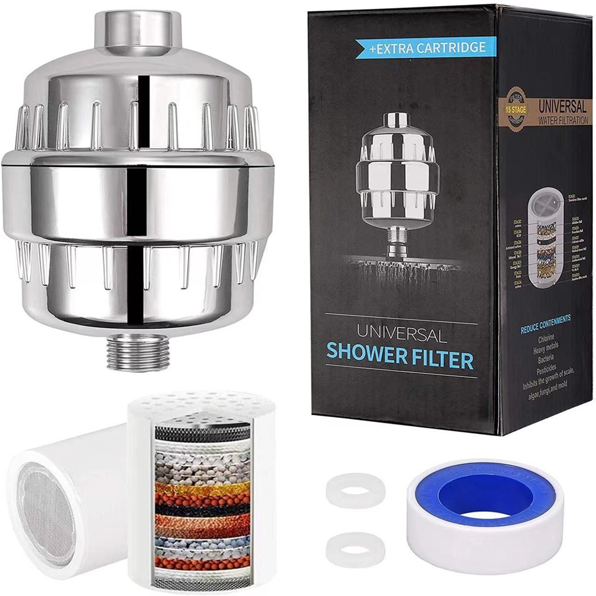 Comercio transfronterizo de 6 pulgadas boquilla de ducha de ducha presurizada boquilla de ducha galvanizada completa boquilla de ducha de ducha pequeña cabeza de ducha baño baño