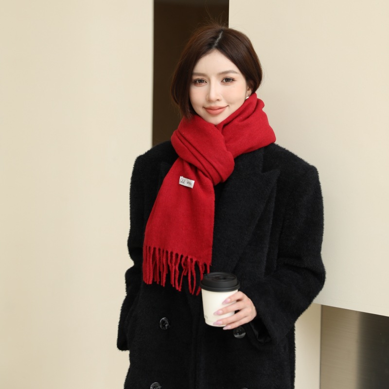 2025 nuevo bufandas de lana de Meirad mujeres otoño invierno estilo coreano de malla universal chaleco pareja buñuelo hombre caliente