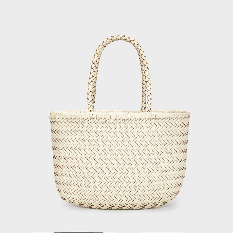 2025春新作ニットバッグdragonフレンチバスケット本革斜めがけショルダーバッグレディースインスタ风