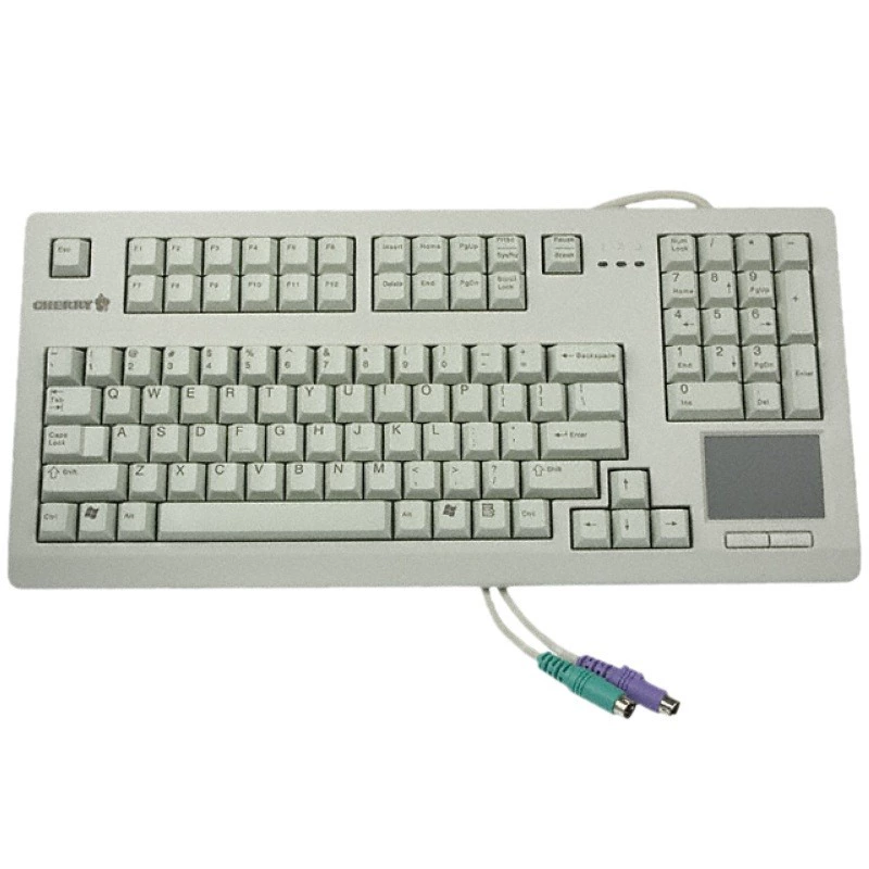 Клавиатура с тачпадом Cherry G80-11900LUMDE-0, белая USB, немецкая раскладка, 105 клавиш