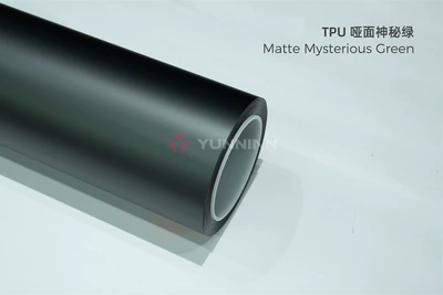 Auto Color Change Film matte finish car wrap, satin - tpu-matte-mysterious-green-15215m