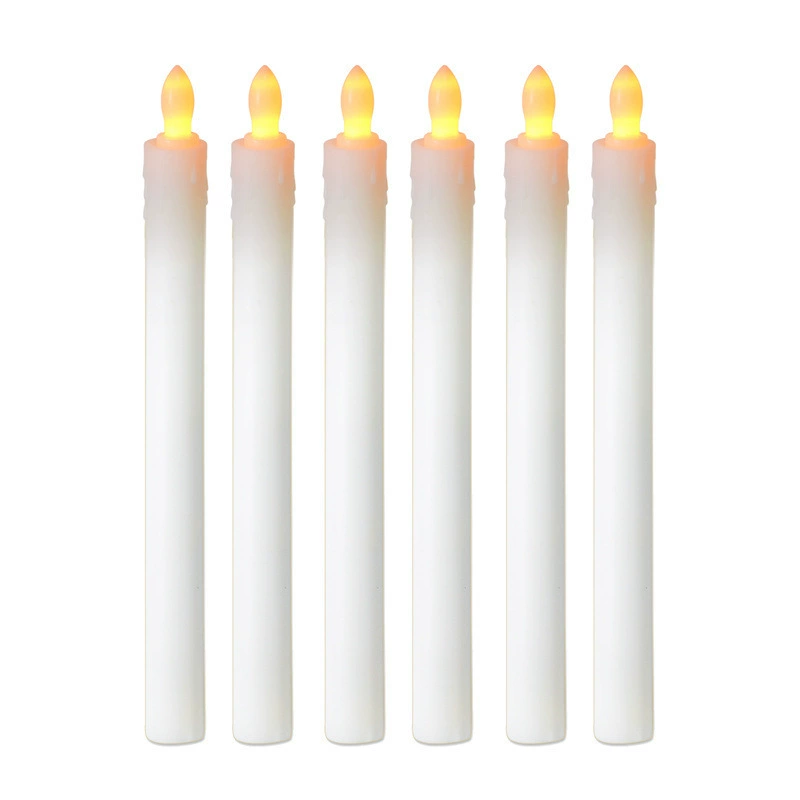Cross-border hot selling long rod candle with bottom support electronic candle light wedding restaurant decoration bottom pressed long rod wax