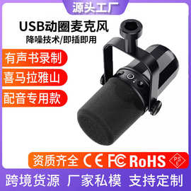 USB即插即用动圈麦克风/XLR 厂家无延时监听直播抖音录音话筒专用