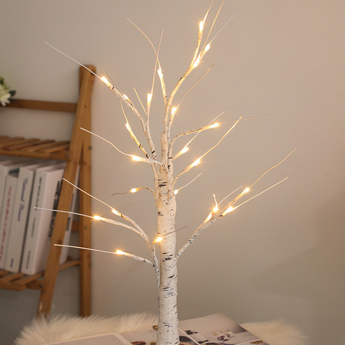 LED灯 树灯 装饰灯圣诞白桦树灯仿真树彩灯装饰台灯具批发
